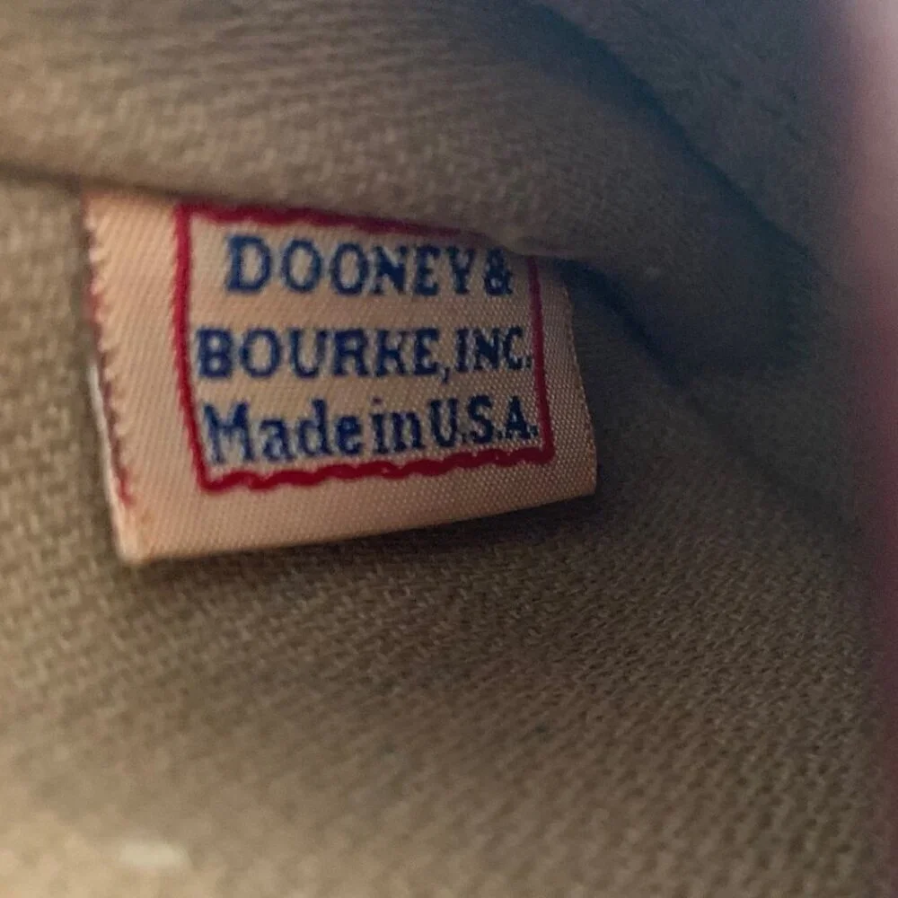 Dooney & Bourke Brown Wristlet Clutch Wallet Leather Wrist Strap Signature Logo